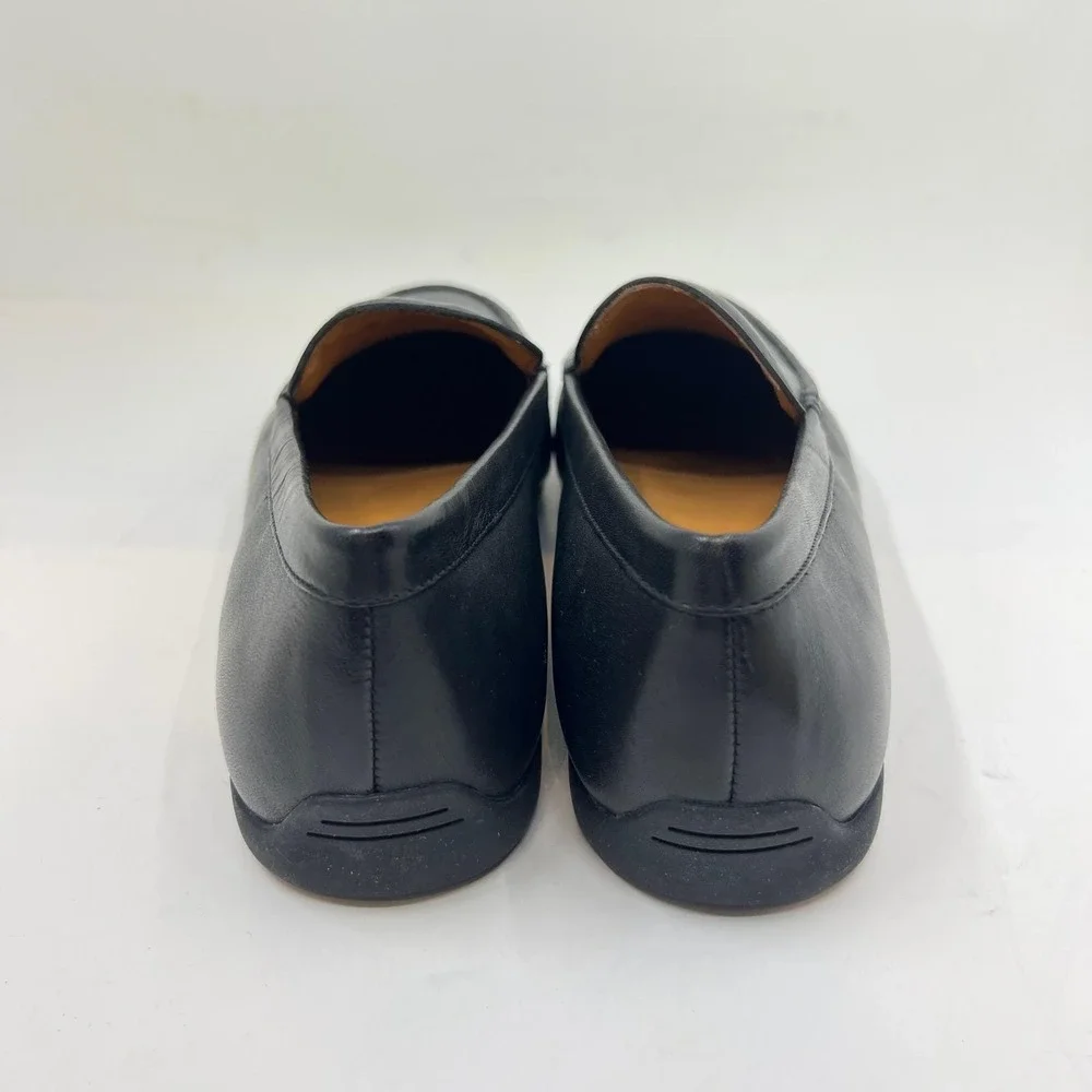 Polo Ralph Lauren Allon Loafers Mens 9.5D Black Tumbled Leather Slip‎ On Shoes